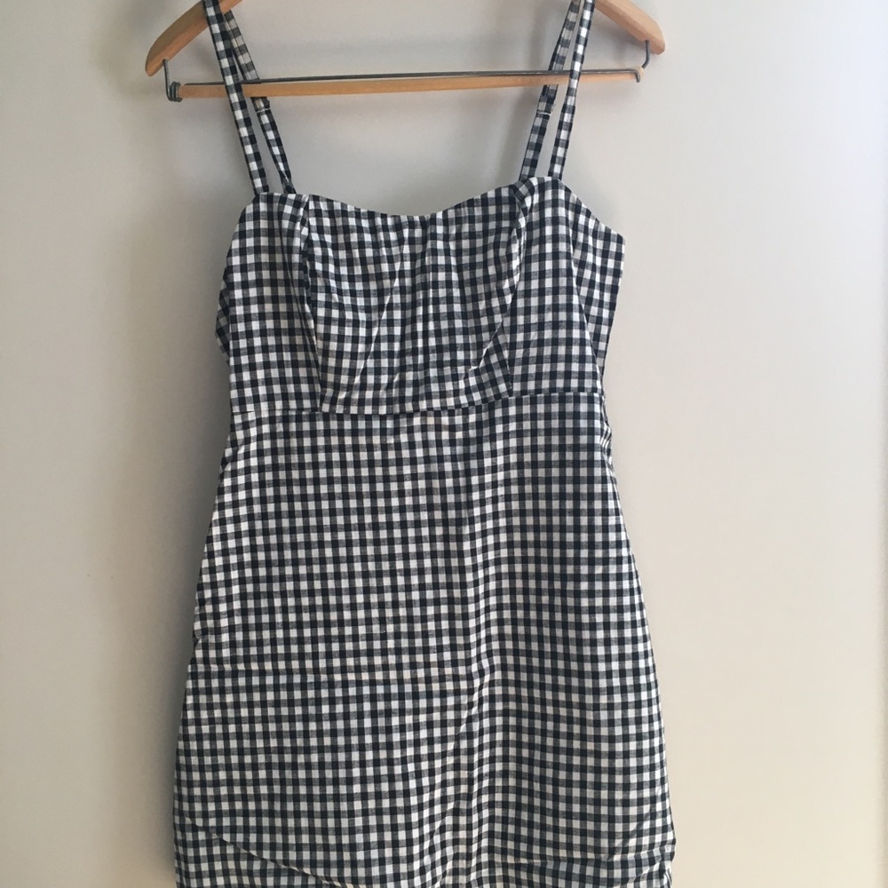 Gingham mini dress